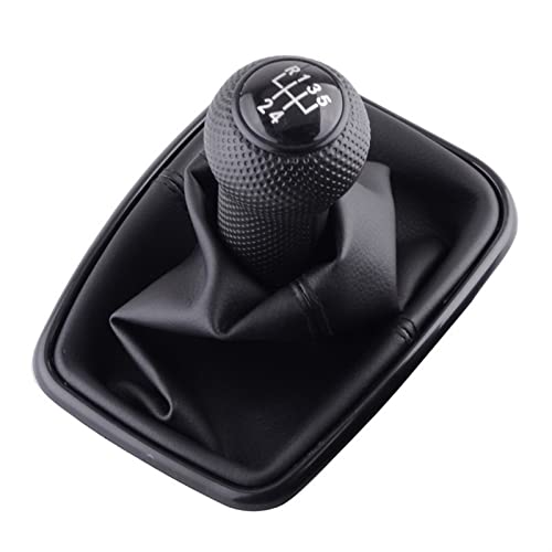 JKSM Pomo Palanca Cambios para Coche para VW para Golf 4 2003-2008 Manual De Coche 5/6 Perilla De Cambio De Velocidad Cubierta De Bota De Cambio...