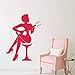 Stickers Muraux Chambre Fille, Art De Tatouage Mural, Bar Femme Jouant De La Guitare Silhouette Musique Guitare 57X76 Cm