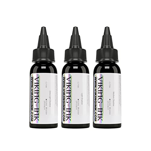 Tattoo-Farbe Viking-Ink B&W Viking Ink Kit Clear Shadow 1oz