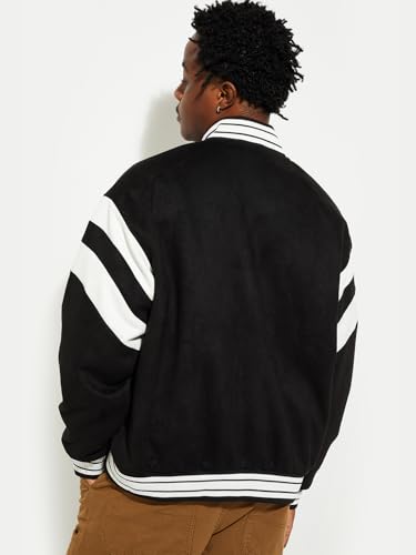 Image of Max Men Polyester Standard Length URB N Printed Varsity Jacket