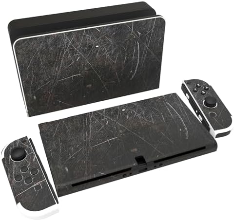 PlayVital Naklejka Skóry do Switch OLED,Stickers Vinyl kompatybilny z Switch OLED,Skórka Naklejki Skórki do Switch OLED Console & Joycon & Dock & Grip-Klasyka Stylu SNES
