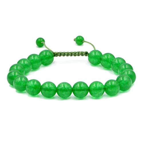 Image of AD Beads Natural 10mm Gemstone Bracelets Healing Power Crystal Macrame Adjustable 7-9 Inch