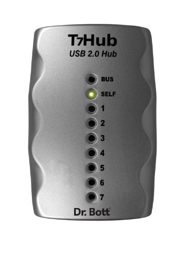Dr. Bott® T7Hub 2.0, Plateado, Hub USB2 7 Puertos, 230 V EU