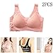Produktbild WHXJ 5d Wireless Contour BH für intimen BH für Sport Yoga Running Frauen Unterwäsche 2 Stück, Fleisch, XXL Medium Pink