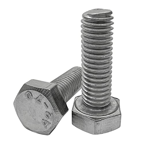 Image of M8x25mm Left Hand Hex Bolt,304 Stainless Steel Reverse Threaded Silver Fully Threaded Hex Bolts(3Pcs)