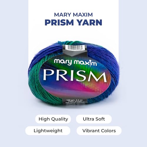 Image of Mary Maxim Prism Yarn, Acrylic Multicolor DK Yarn, 290 Yards, Morning Glory | Ombre Yarn, 3 Weight, Machine Wash, For Knitting and Crochet, Create Baby Items, Blankets, Afghans, Clothing Variegated Yarn