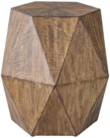 Uttermost Volker - Geometric Accent Table-18 Inches Tall and 18 Inches Wide-Burnished Honey Finish