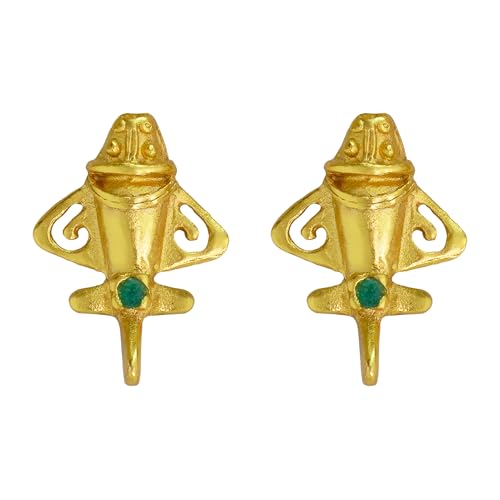 Image of Across The Puddle, Earrings Pre-Columbian Quimbaya Golden Jet | Ancient Aircraft | Original Golden Jets Collection