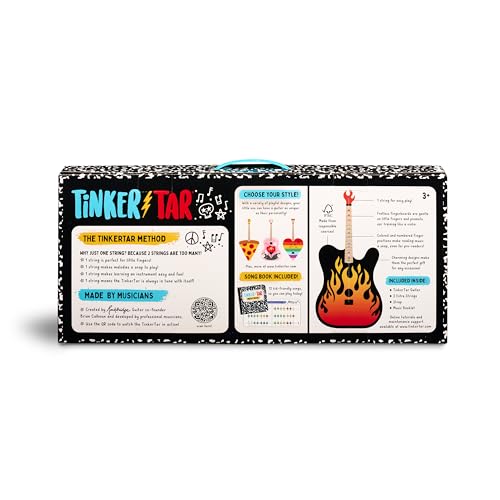 Tinkertar 48001 Flame Electric Guitar - The Easiest Way To Start And Learn Guitar - 1 Stringed Toy Instrument For Kids Perfect Intro To Music thumb #4