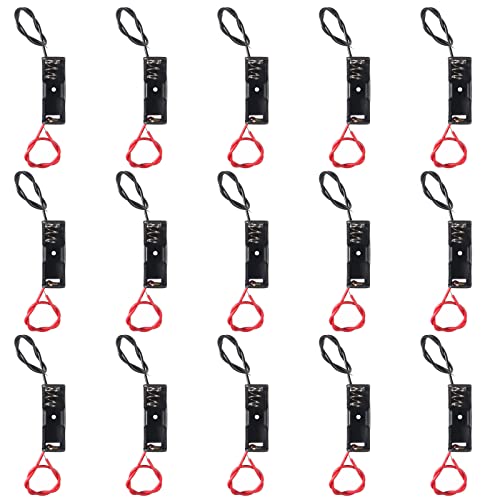 15PCS A23 Batteriehalter, 12V Batteriehalter, 23A Batteriehalter, 12V Batteriefach mit Anschlussdrähten