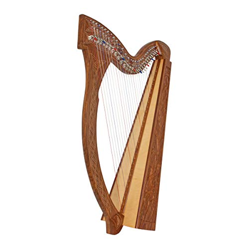 Roosebeck 29-String Minstrel Harp w/Chelby Levers - Vine Design