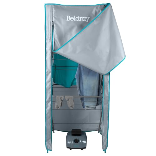 Beldray Heated Pod Drying System – Convert 3 Tier Airers To A Heated Clothes Airer, Hot Air Circulation, Compatible with Most 3 Tier Airers (65 x 55 x 145cm), Fast Drying, Low Run Costs, LA034290UKF