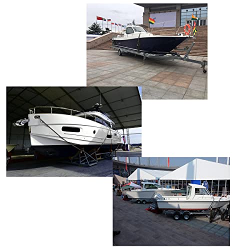 Jchl Nylon Marine Boat Trailer Transom Tie-Down Securing Straps 2" X4' Adjustable Ratchet Kayak Canoe Bow Stern Tie Down Straps 2100 Lbs Capacity 2-Pack Black #TOP5