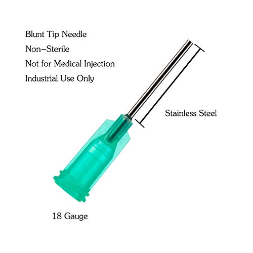 Shintop 30ml Syringe with 18G 1 Inch Blunt Tip Needles and Syringe Caps for Experiments, Industrial Use (12 Pack)