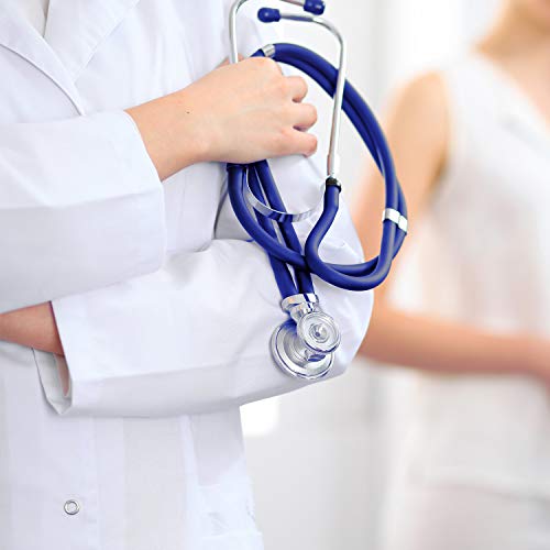 Stethoscope for Cardiology Medical and Home, Yuwell Dual Head Classic Light Weight Design, Double-Catheter Stethoscope for Multifunctional Uses, Gift for Nurses,Doctors, Medical Students (Blue)