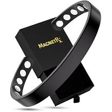 MagnetRX Magnetic Bracelets for Men & Women - Elegant Bangle Mens Cuff - Golf/Tennis Elbow & Balance, Stainless Steel Magnetic Bracelets for Women Black, Small Pack of 1