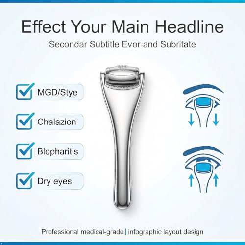 Liedrg Metal Eye Roller for Dry Eyes, Eyelid Massage Tool to Support Meibomian Gland, Unclog Eyelid Glands & Boost Oil Flow, Gentle Eye Massager for Daily Eyelid Care & Eye Comfort — view 5