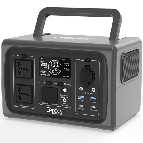 Ceptics 600W Portable Power Station, Generator for home electrici...