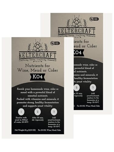 Keltercraft K04 Hefenährsalz [20g: Für 50L Wein/Met/Cider] Gärsalz Hefenahrung DAP mit Vitaminen Nährsalz für Gärung