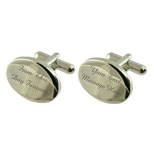 Gemelos 925 plata de ley personalizados con grabado You Me para camisa de novio elegantes