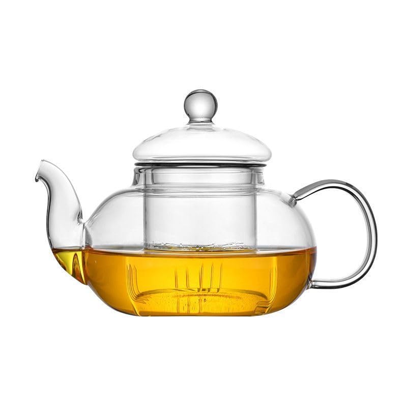 Sponsored Ad – Glass Teapot with Removable Stainless Steel Infuser, 800ml, Stovetop Safe for Blooming & Loose Leaf