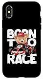 Installation facile Born To Race Motorsport Voiture pilote de course Kart Coque pour iPhone X/XS