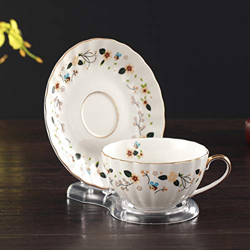 Zmmyr 8 Packs Acrylic Display Stands Tea Cup Saucer European Coffee Shelf Display Stand Holder Low Feet