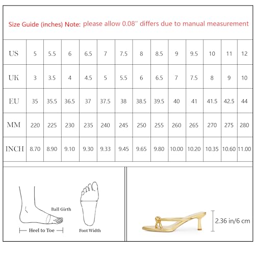 Easyfox Gold heels for Women Sandals Rounded Open Toe Kitten Heels Mules Slip on Gold Sandals Shoes Size 9.5 by Easyfox - Used condition - Image 7