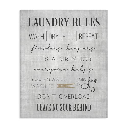 Stupell Industries 'Laundry Room Rules Family List'| Canvas Art