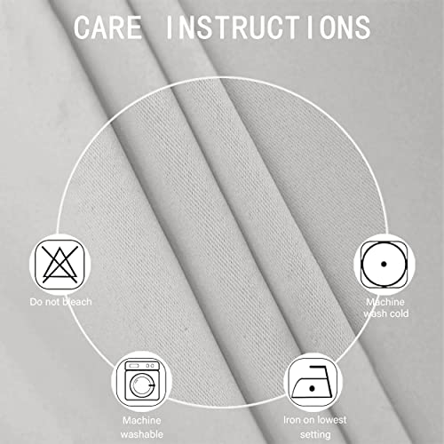 Image of LEMOMO Light Grey Blackout Curtains 52 x 63 Inch Length /Set of 2 Curtain Panels /Thermal Insulated Room Darkening Blackout Curtains for Bedroom