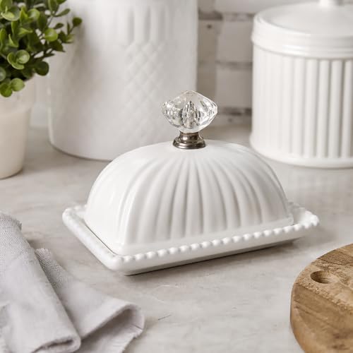 Image of Mud Pie Door Knob Butter Dish