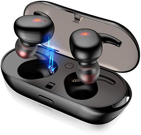Wireless Headphones,Akamino True Wireless Headphones Upgraded Waterproof Wireless Earbuds with Portable Charger Built-in Mic Deep Bass Noise Cancelling HiFi Stereo Sound