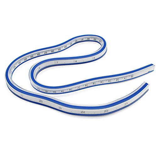 KiKiHong 60cm Règle Courbe Flexible, Plastique Vinyle Double Face Creative Règle de Modèle pour Studio, Dessin, Vêtement, Menuiserie Cover