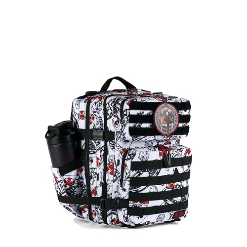 Image of WOLFpak 25L Athletic Gym Backpack (High Stakes) Durable 1000D Waterproof Oxford Material w /MOLLE Webbing, Laptop Pocket & Dual Cup Holders, Durable Fitness /Travel /Military Daypack