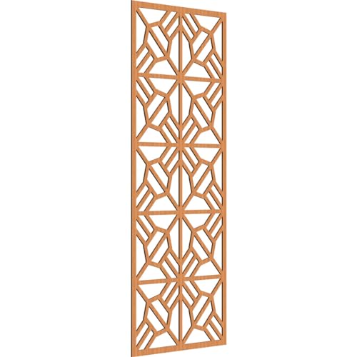 Image of 31 3 /8 inchW x 79 3 /8 inchH x 1 /4 inchT Auburn Decorative Fretwork Wood Wall Panels, Cherry