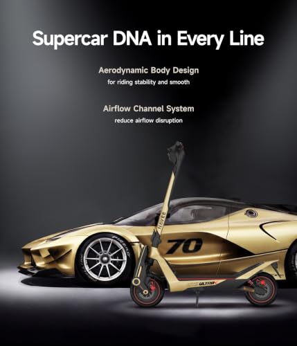 NAVEE UT5 Ultra X Supercar Electric Scooter, 43.5 mph Speed, 74.6 Miles Range, Dual 2400W Peak Motor & Hydraulic Suspension & Oil Disc Brake, Self-Sealing Tires, Flash Charge Off-Road Scooter Adults - image 2