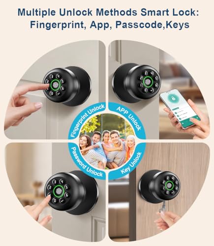Klloque K10PLUS Fingerprint Door Lock, Smart Fingerprint Door Knob thumb #1