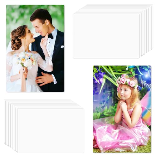 Beclumas 20 Pack 8x10 Sublimation Metal Photo Blanks 0.45mm Aluminum Photo Sign Blank for DIY Printing Wall Decor Room Decor