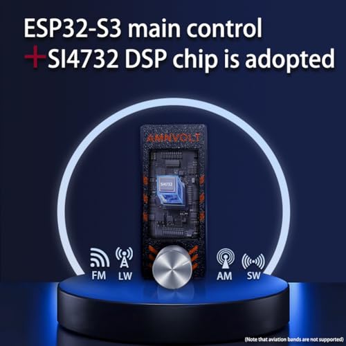 Radio portátil SI4732 DSP con pantalla IPS de 1.9 pulgadas miniatura 4