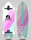  Sakari Cruiser Skate Skateboard Cruiser avec Trucks 180 mm Vintage Fantasy 32 Fish