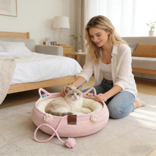 Lit pour chat d'intérieur mignon et apaisant pour chaton et chiot