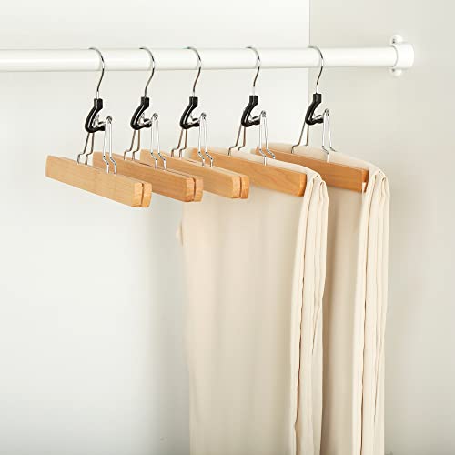 Amazon Basics Wooden Pants Hangers Closet Organizer, Natural, 20-Pack by Amazon Basics - Image 6