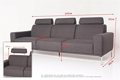 Machalke Sofa Marcello 4er Sofa | Mit Stoffbezug in Panama braun - 4250385949623 Machalke Sofa Marcello 4er Sofa | Mit Stoffbezug in Panama braun
