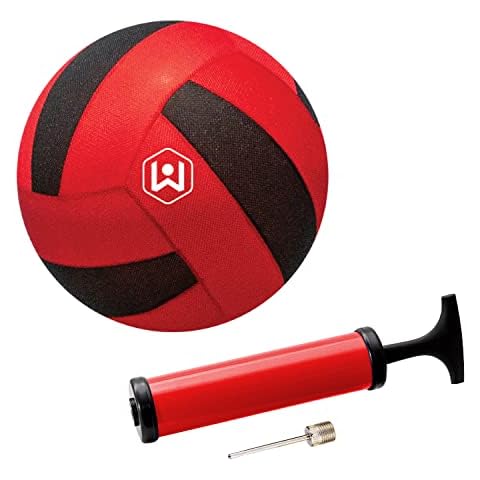 Wicked Big Sports Amazon Exclusive Updated Volleyball-Supersized Soccer Ball Outdoor Sport Tailgate Backyard Beach Game Fun for All, Red Cover