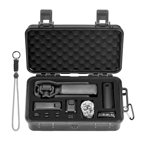 BRDRC Pocket 3 Case Waterproof Hard Case Portable Travel Carrying Storage Bag for DJI Osmo Pocket 3 Creator Combo Accessories (Can store wide-angle filters SD cards etc.)