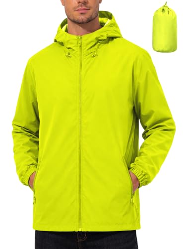 Image of UIQUR Mens Raincoat Waterproof Rain Jacket