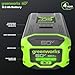 Greenworks 60V 8.0AH Ultra Power Battery | Provides Fade-Free Power for Maximum Performance | Compatible with 75 Tools