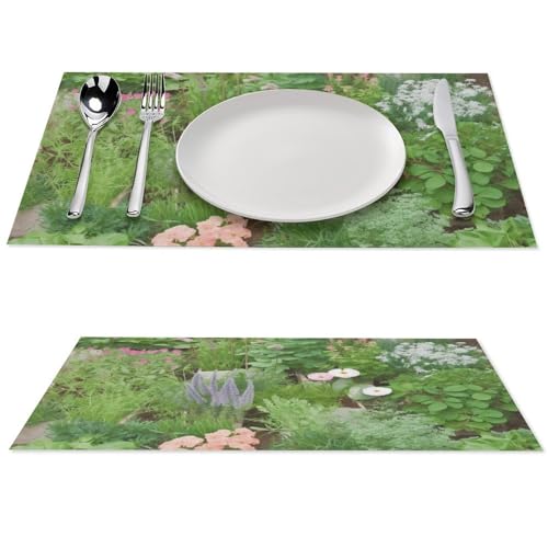 Sets de table en PVC lavables et résistants pour repas en intérieur et extérieur, lot de 6 - 2