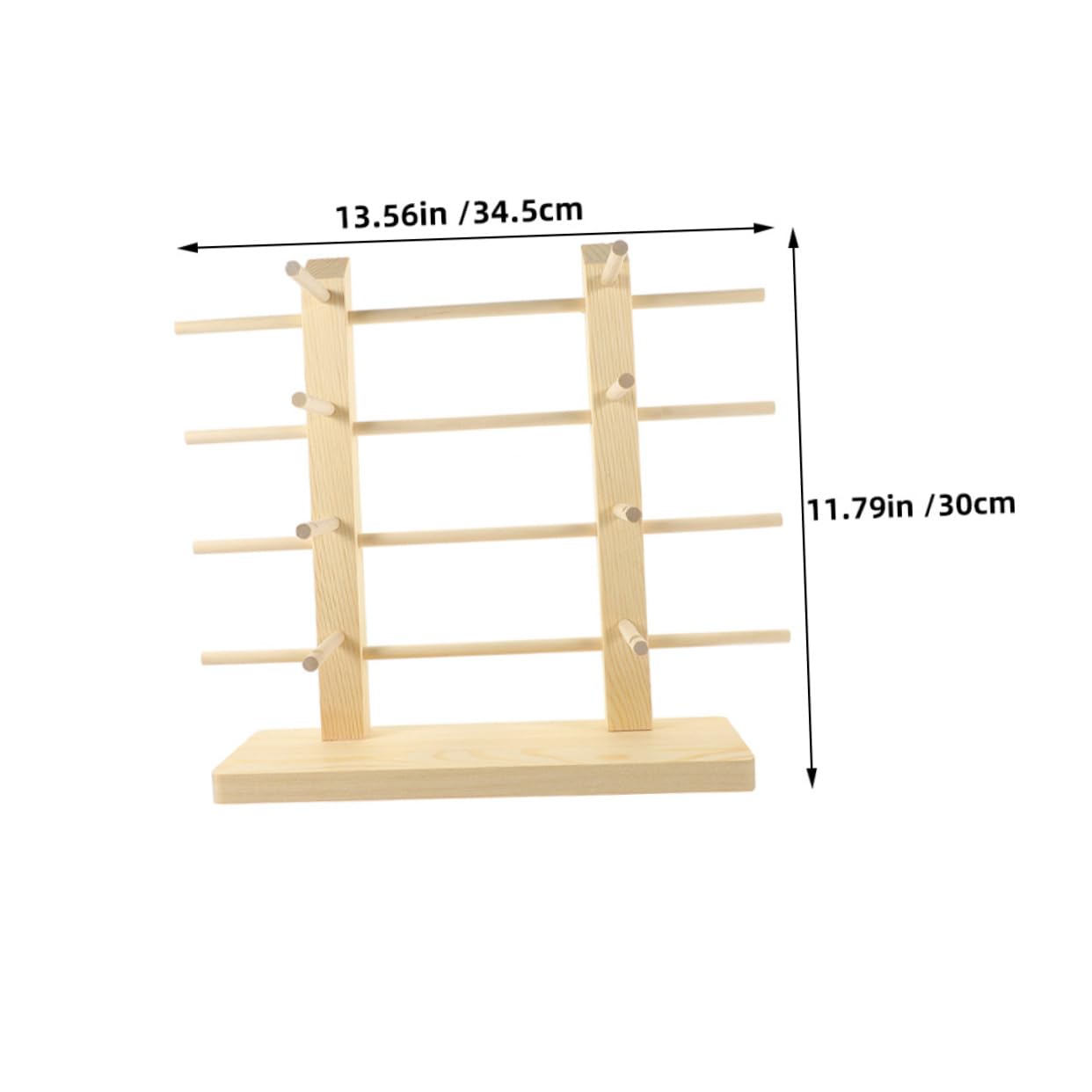 GLEAVI Expositor de Gafas de Sol de Madera Beige Diseño de Varios Niveles y Soporte Multiusos para Tiendas y Mostradores, Paquete de 2 Unidades