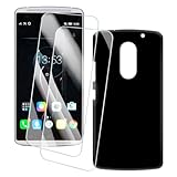 OAGELIM 2er Pack Bildschirm Schutzfolie + Hülle Kompatibel mit Lenovo Vibe X3 (5.5 Zoll) Künstlerisch Bedruckte Hülle & Gehärtetes Glas Kratzfest (Schwarz)
